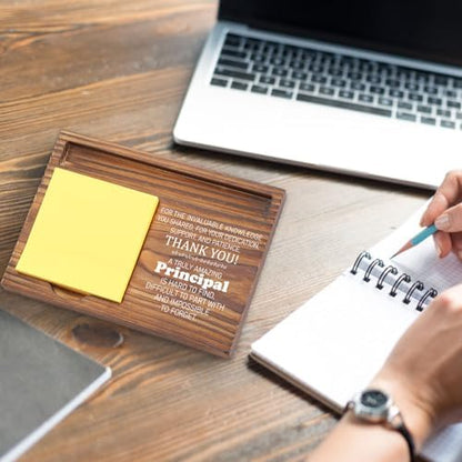 Principal Appreciation Sticky Note Holder, Thank You Gift for School