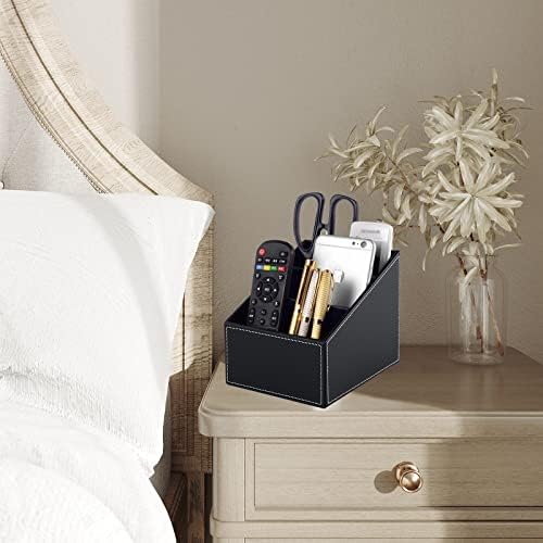Fashionable PU Leather TV Remote Control Holder with 3 Compartments