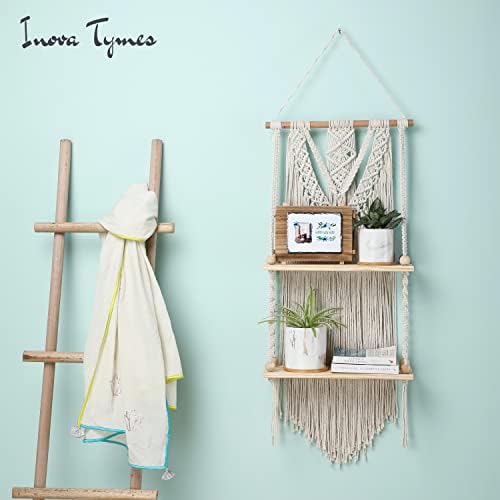 Macrame Wall Hanging Shelf - Boho Shelves Bedroom Decor | Macrame Wall