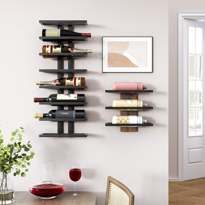 Hoctieon 8 Tier Wall Mount Wine Rack, Wall Racks for Wine Bottles