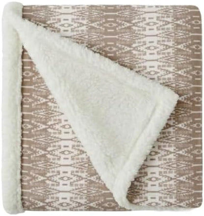Eddie Bauer - Sherpa Reverse Throw Blanket for Bed or Couch, 50 x 60