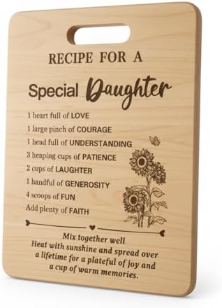 Gifts for Daughter Birthday Gift Ideas, Recipe Cutting Board for