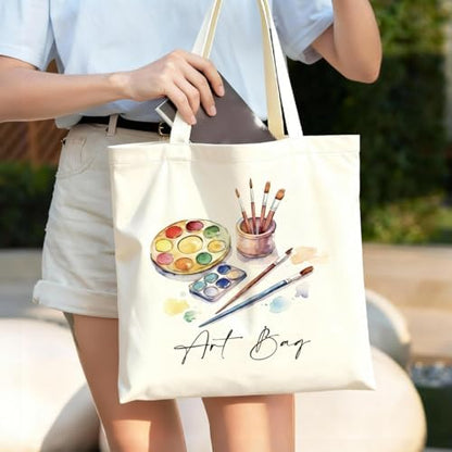 Funny Artist Gift Tote Bag,Reusable Canvas Design,Grocery Shopping