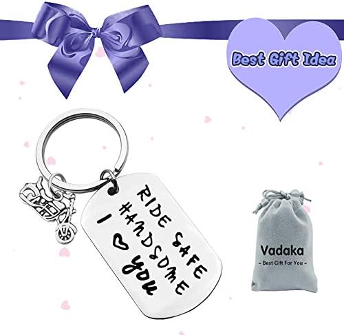 Vadaka Biker Gift Ride Safe Keychain Motorcycle Jewelry Valentine's