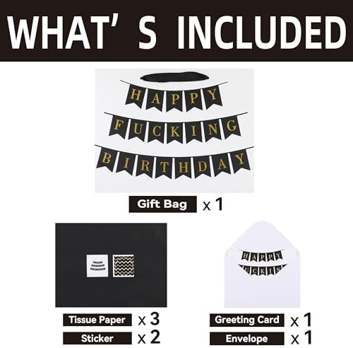 Qirrmiy 13" Large White Gift Bag Set with Greeting Card and Tissue