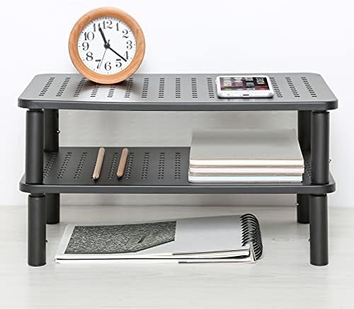 LOTEYIKE 2 Pack Monitor Riser Desktop Stand 3 Height Adjustable
