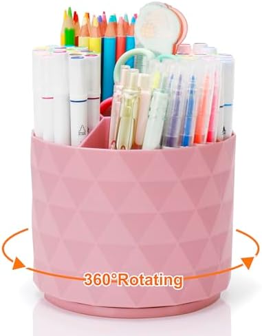 Cute Pencil Holders For Desk,360-Degree Rotating Pen Holders For Home