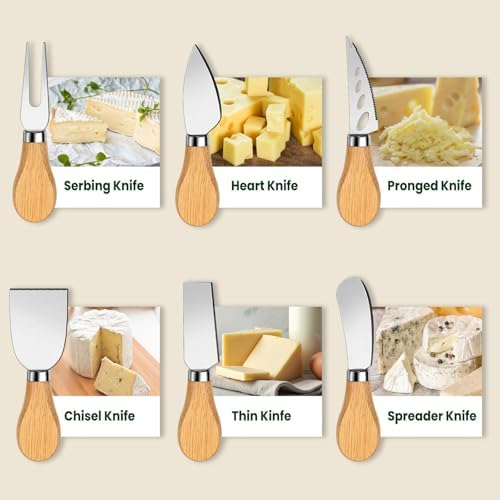 23 Pieces Charcuterie Board Accessories Cheese Spreader Knife Set