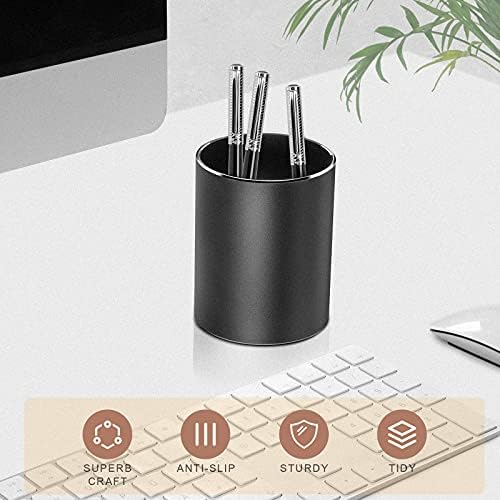 Vaydeer Metal Pen Holder Aluminum Pencil Holder for desk, Round
