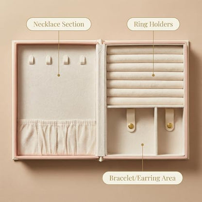 Jewelry Organizer Book Box, Travel jewelry Storage Gift Case for Women
