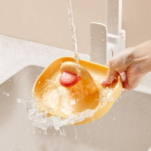 ARTIBETTER Yellow PP Kitchen Pot Lid Holder Stand for Pan Lids and