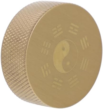 Solid Brass round Paperweight for Calligraphy Desk Decor Xmas