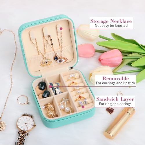 17Dec 3-Pack Small Travel Jewelry Case Organizer,Mini Travel