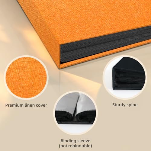 Popotop Photo Album 4x6 200 Pockets for Wedding Gifts,Linen Hardcover