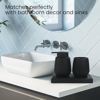 Black Bathroom Accessories Set, Modern 3 Pcs Bathroom Essentials