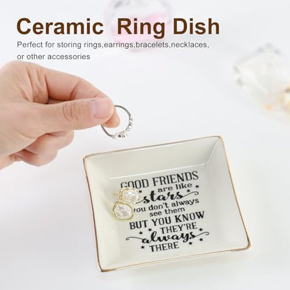 HOME SMILE Good Friends Bestie Birthday Gifts for Women Her Ring