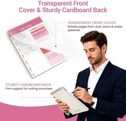 To Do List Notepad, Undated Daily Planner Notebook for Work