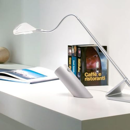 Gift Boxed Modern Art Pen Holder, 45° Angled Desk Sculpture with