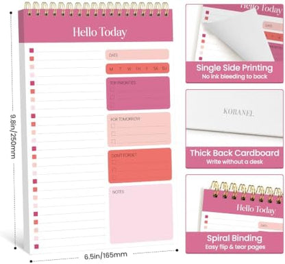 To Do List Notepad, Undated Daily Planner Notebook for Work