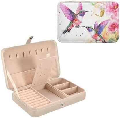 Travel Jewelry Case Box Organizer Gifts for Women Girls Man PU Leather