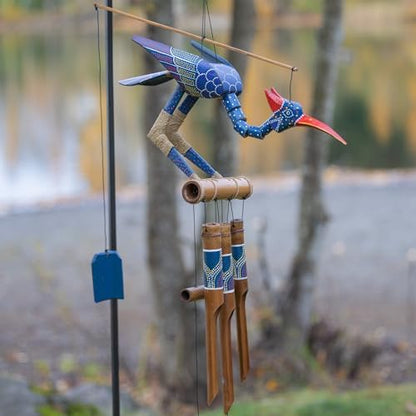 Cohasset Gifts Bamboo Wind Chimes | Natural Soothing Melodic Tones