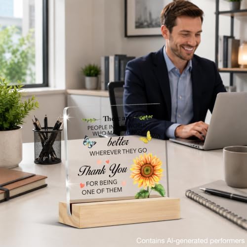 Appreciation Gifts for Women Thank You Clear Desk Decorations