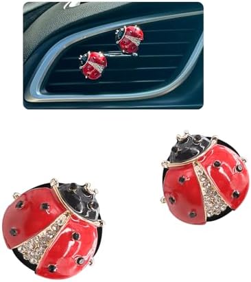 ORIESSE Ladybug Car Decor,Cute Air Freshener Vent Clips,Lady Bug Gift