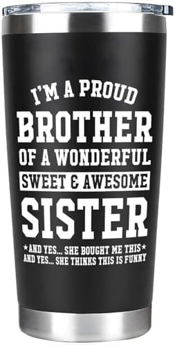 Brothers Gifts from Sister, I'm A Proud Brother Of A Wonderful Sister