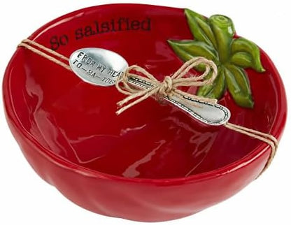Mud Pie Fiesta Dip Bowl Set, Tomato, 5" X 6"
