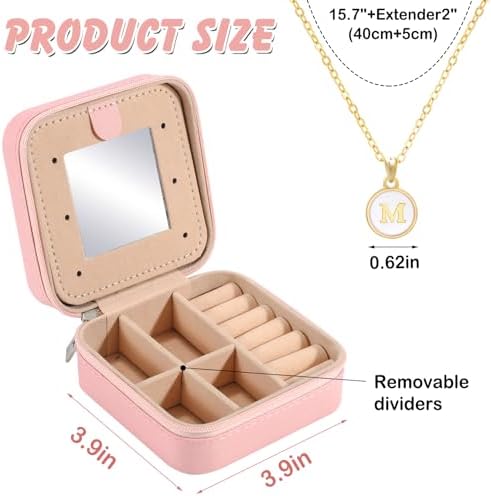 URSKYTOUS Travel Jewelry Case for Women Girls Daughter Birthday Gift