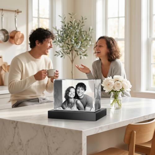 Crystal Photo Personalized Landscape, Engraved Picture Gift
