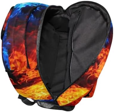 SUABO Ice Fire Backpack Skull Bookbag Schoolbag for Boys Girls