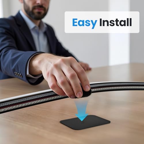 Cable Management Under Desk, Enhanced up to 15 Cord Organizer 20