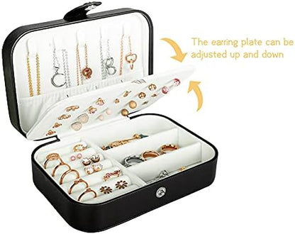Hatori Travel Jewelry Box, PU Leather Small Jewelry Organizer for