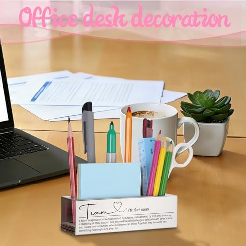 WINOESHE Stainless Steel Pencil Holder with Team & Heart Design