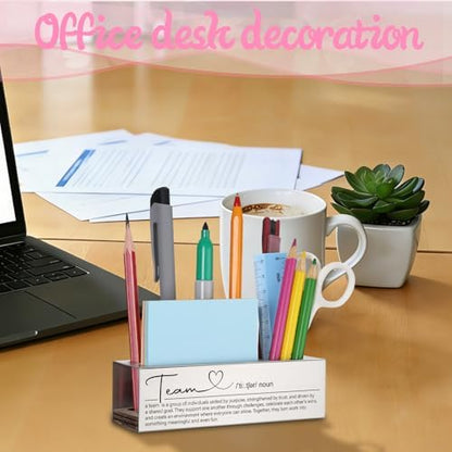 WINOESHE Stainless Steel Pencil Holder with Team & Heart Design