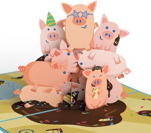 Lovepop Hog Wild Pop-Up Birthday Card with Notecard & Envelope