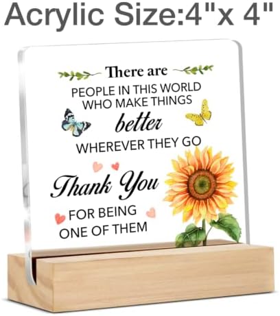 Appreciation Gifts for Women Thank You Clear Desk Decorations