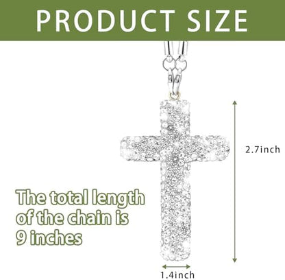 Bling Car Rear View Mirror Accessories Hanging Pendant,Cross Crystal