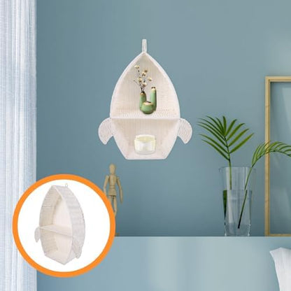 UKCOCO Woven Wall Hanging Shelf Storage Basket Rack for Keys Essential