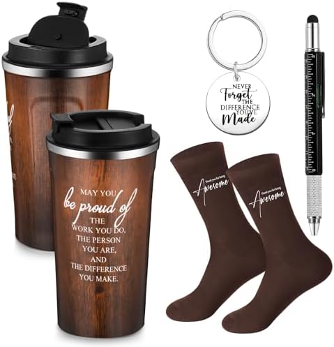 Gerrii 4 Pcs Appreciation Gifts for Men Thank You Gifts Set for Male