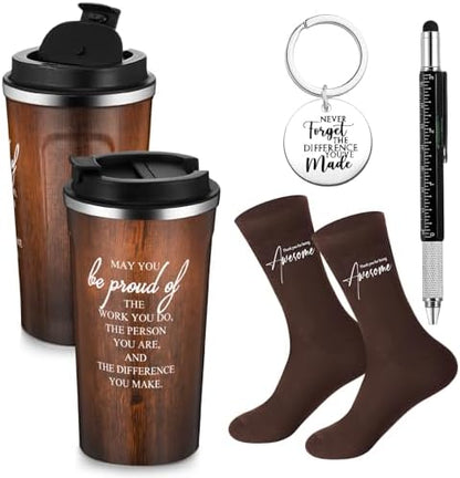 Gerrii 4 Pcs Appreciation Gifts for Men Thank You Gifts Set for Male