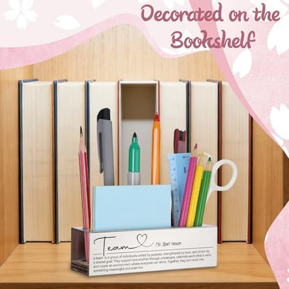WINOESHE Stainless Steel Pencil Holder with Team & Heart Design
