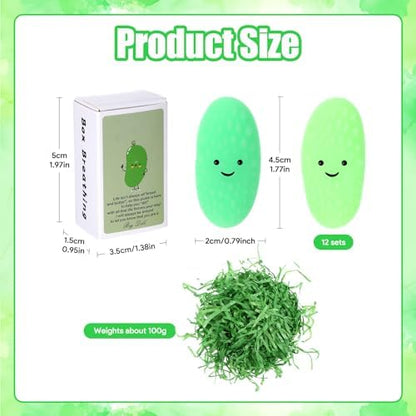 24 Sets Appreciation Pickle Gifts Stress Balls for Adults with Support