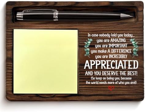 Motivational Sticky Note Holder Thank You Appreciation Gifts for Women