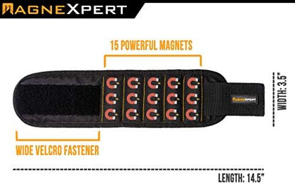 Magnelex Magnexpert Magnetic Wristband for Holding Screws, Nails and