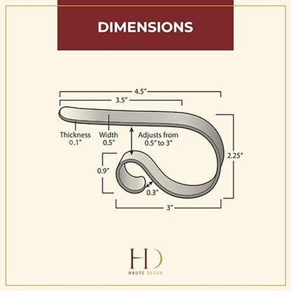 Haute Decor The Original MantleClip® Stocking Holder 4 Pack - Hang