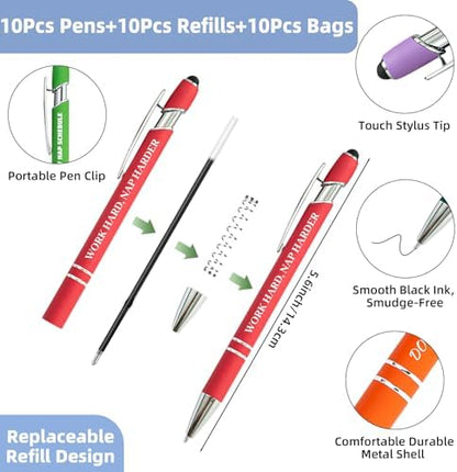 30 Pcs Funny Sarcastic Pens - 10 Set Ballpoint Pens with Refills &