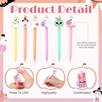Epakh 24 Sets Halloween Party Favor Ballpoint Pen Sticky Note with