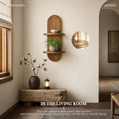 Plant Wall Shelf for Home Decor: Hanging Plant Shelf for Planter